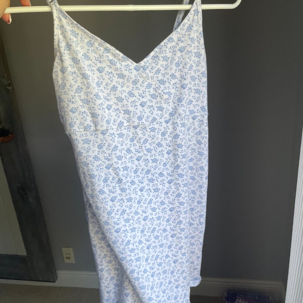 Blue and White Floral Sundress